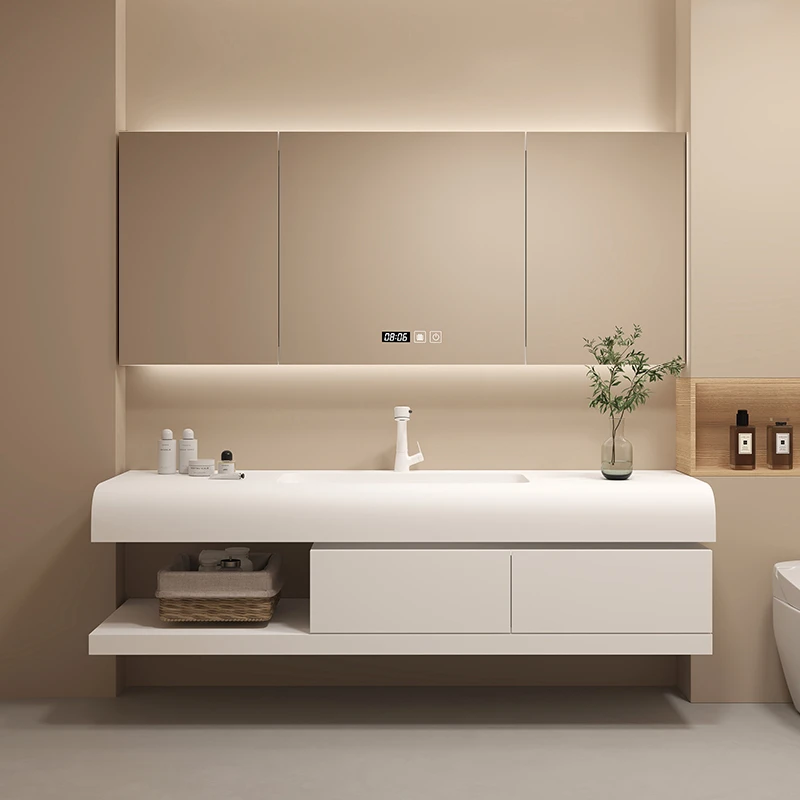 Home Bathroom Partition Wall - Gabinete de Baño con Cajones para