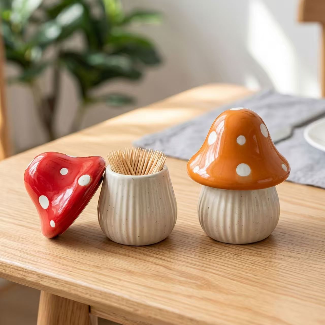 Home Bathroom Organizer - Tarro de cerámica con diseño de