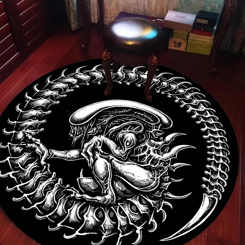 Home Bathroom Movie - Alfombra Redonda Alien Xenomorph, Alfombra Antideslizante