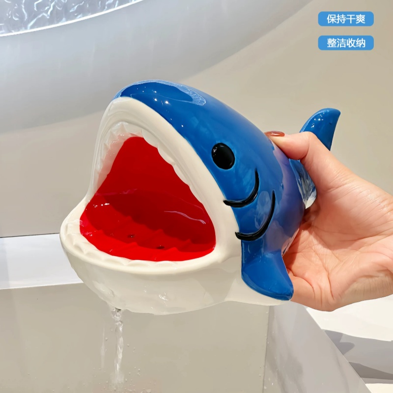 Home Edit Bathroom Storage - Jabonera con diseño de tiburón de