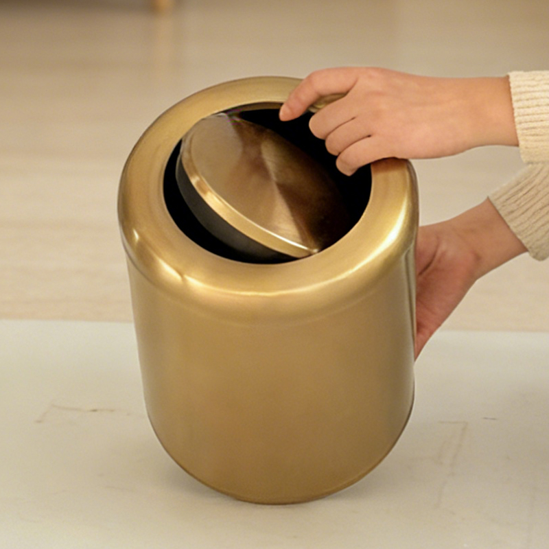 Home Bathroom Trash Can - Cubo de Basura de Acero Inoxidable