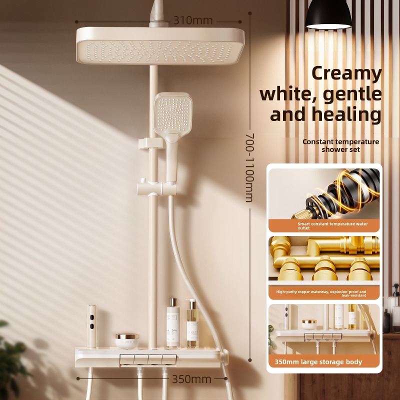 Home Bathroom Set - Juego de Ducha Termostático de Cobre,