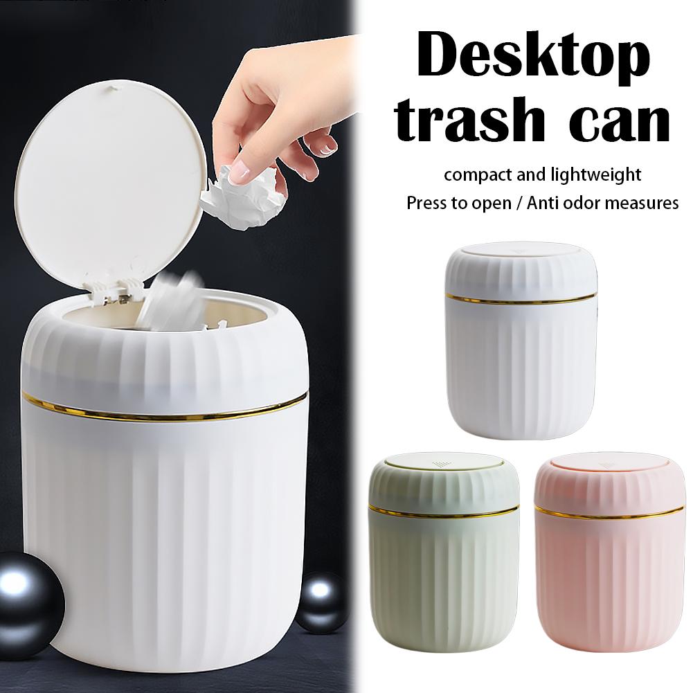 Home Bathroom Trash Can - Mini bote de basura de escritorio,