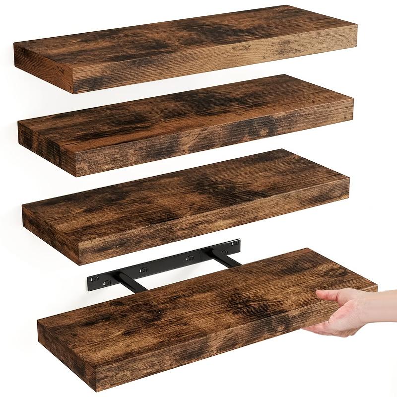 Home Bathroom Organizer - 4 estantes flotantes de pared, estantería
