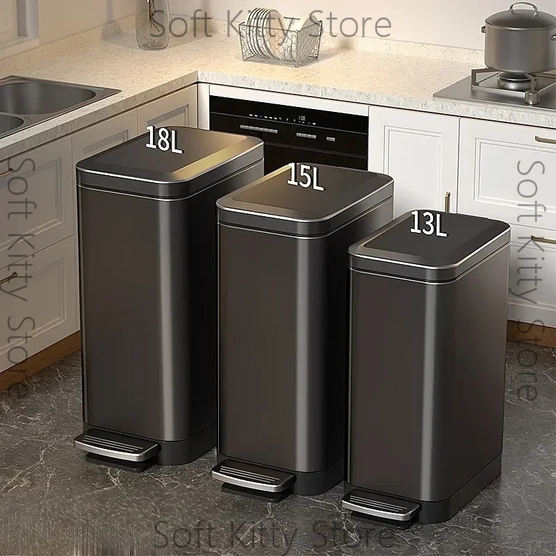 Home Bathroom Trash Can - Cubo de Basura de 12/15/18L con