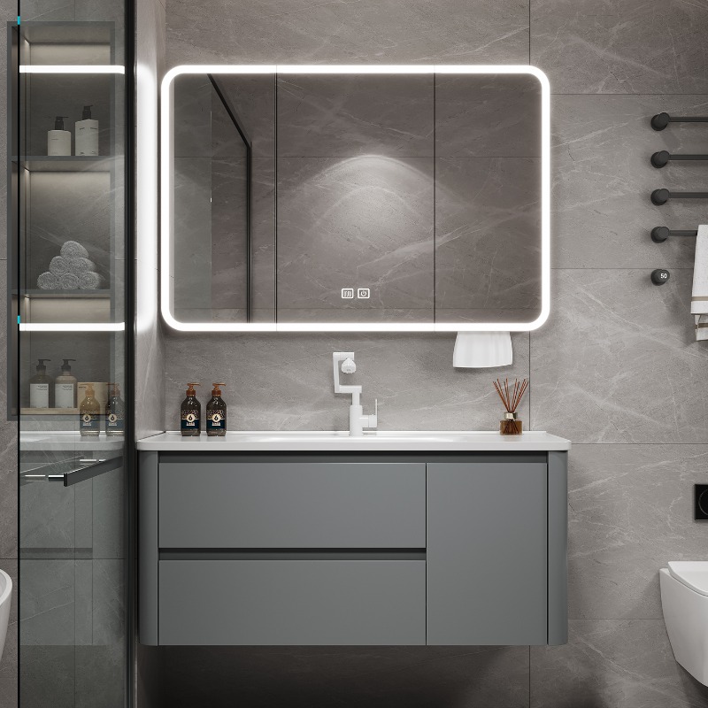 Home Bathroom Partition Wall - Organizador de Baño Moderno con Cajones