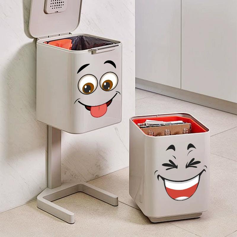 Home Bathroom Trash Can - 4 pegatinas removibles para botes de