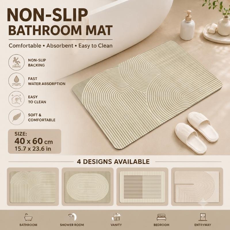 Non Slip Bath Mat - Alfombrilla de Baño de Diatomita de