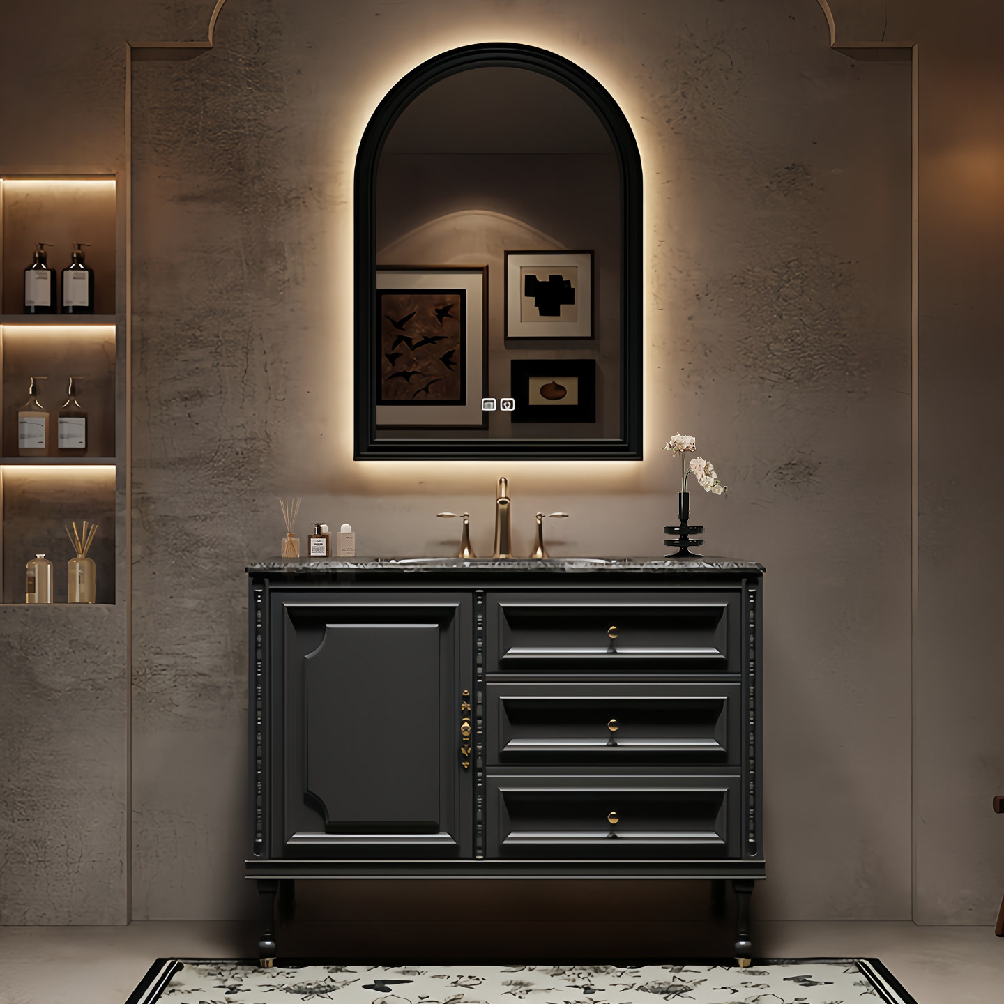 Mueble de Baño de Lujo con Arm - Home Bathroom Partition Wall reseña y precio