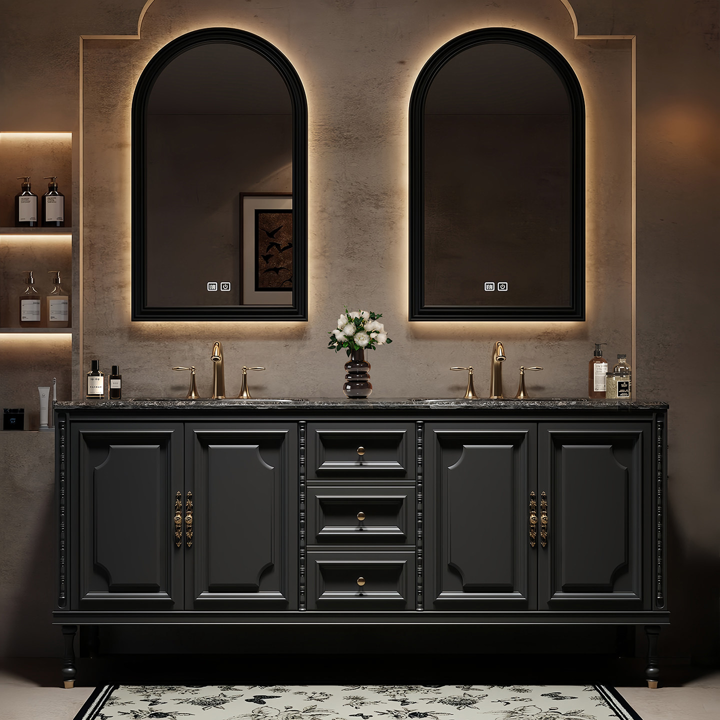 Mueble de Baño de Lujo con Arm - Home Bathroom Partition Wall reseña y precio