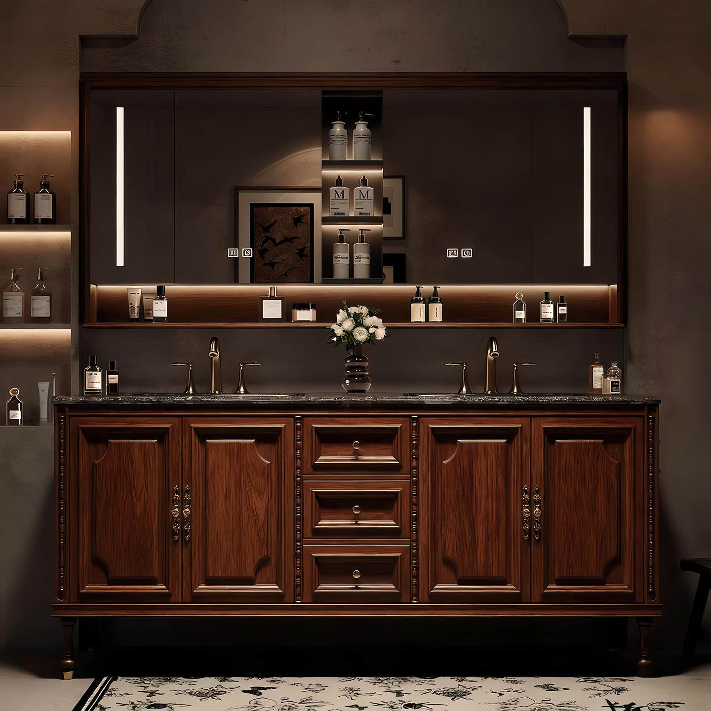 Mueble de Baño de Lujo con Arm - Home Bathroom Partition Wall reseña y precio