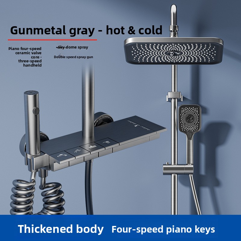 Sistema de ducha gris bronce c - Home Bathroom Set reseña y precio