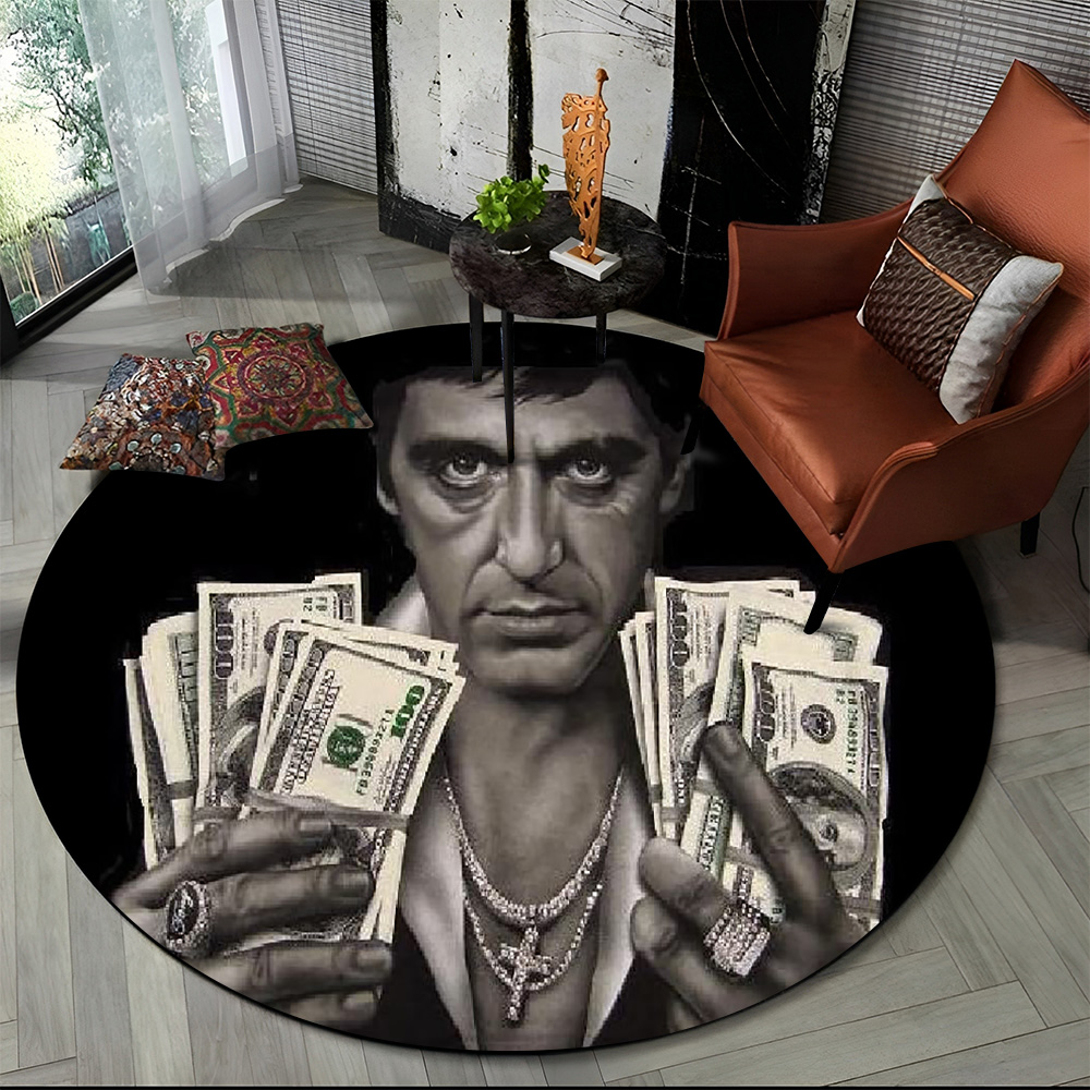 Alfombra redonda con estampado - Home Bathroom Movie reseña y precio