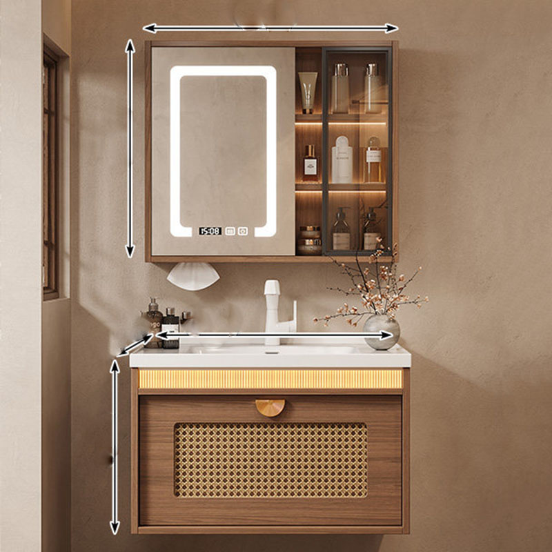 Mueble de Baño de Madera con E - Home Bathroom Partition Wall reseña y precio