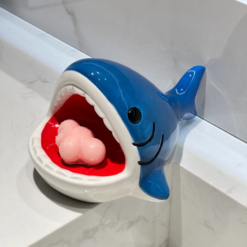 Jabonera con diseño de tiburón - Home Edit Bathroom Storage reseña y precio