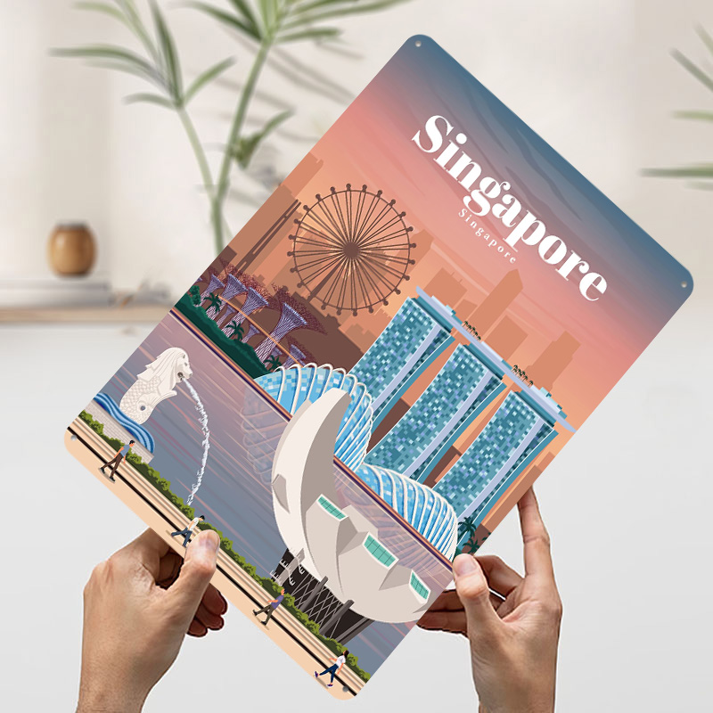 Pósteres impresos de viaje a S - Home And Bathroom Singapore reseña y precio