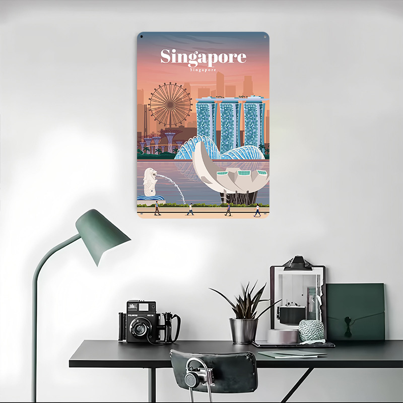 Pósteres impresos de viaje a S - Home And Bathroom Singapore reseña y precio