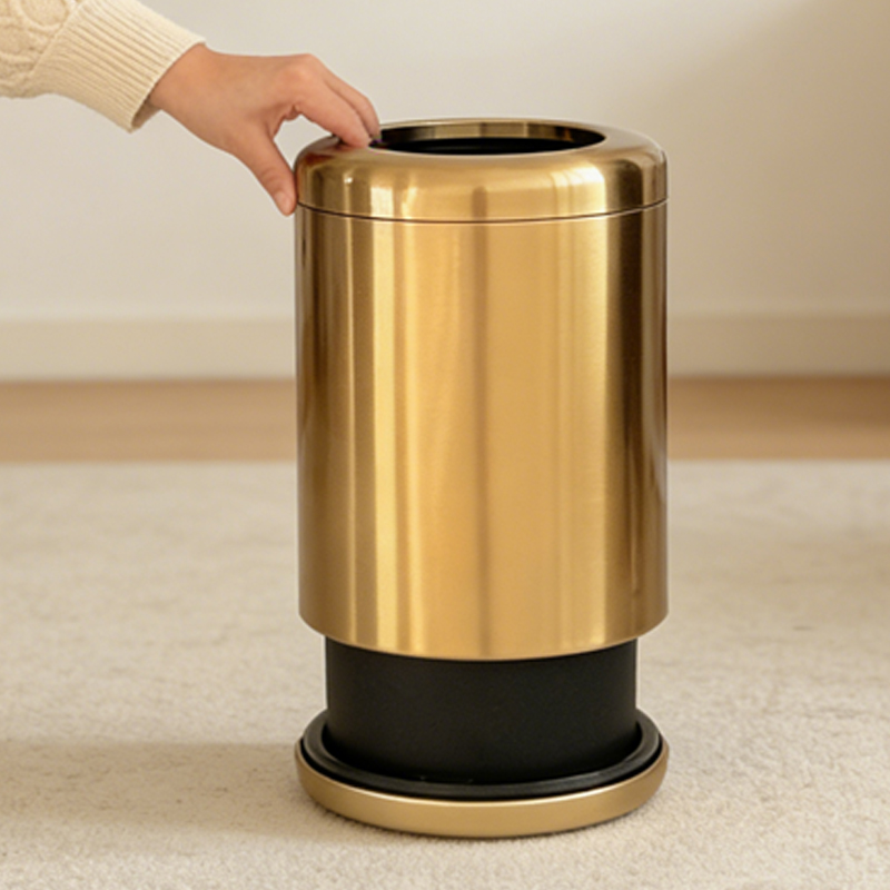Cubo de Basura de Acero Inoxid - Home Bathroom Trash Can reseña y precio