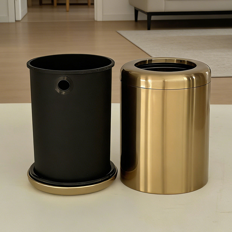 Cubo de Basura de Acero Inoxid - Home Bathroom Trash Can reseña y precio
