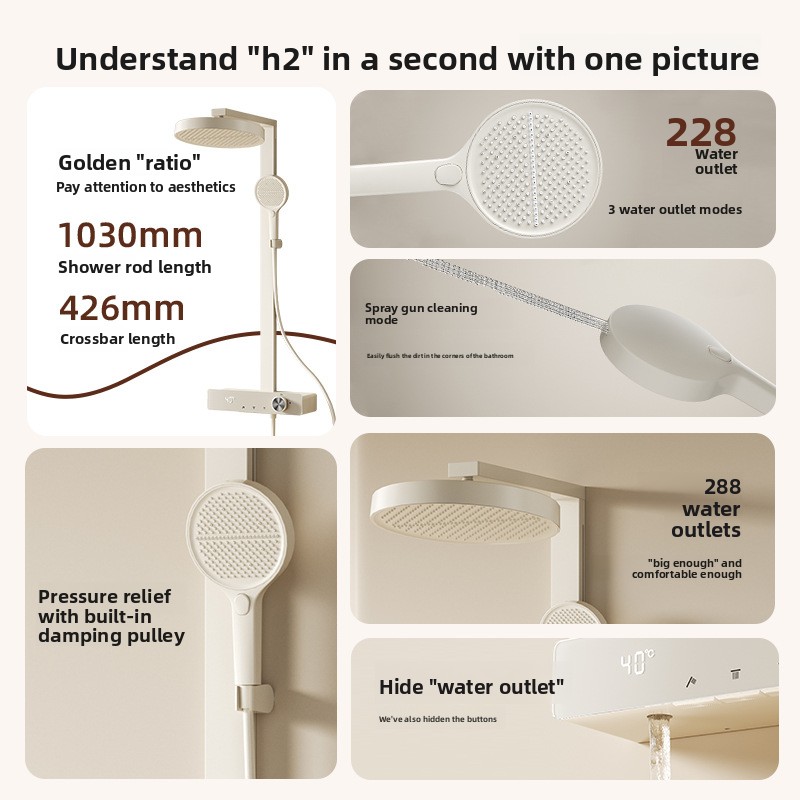 Juego de Ducha de Cobre Inteli - Home Bathroom Set reseña y precio