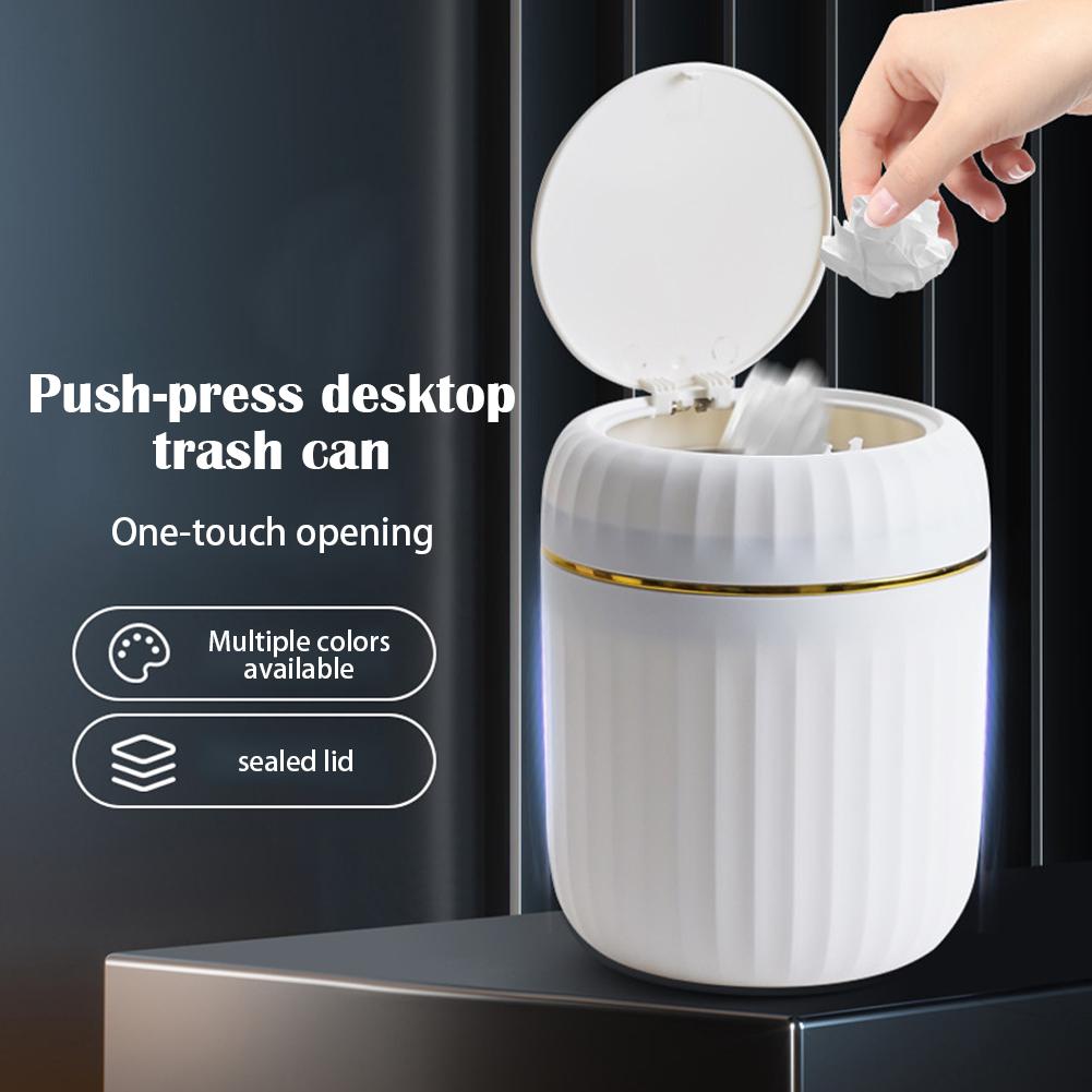 Mini bote de basura de escrito - Home Bathroom Trash Can reseña y precio