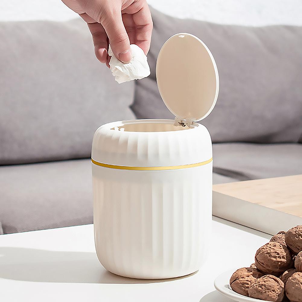 Mini bote de basura de escrito - Home Bathroom Trash Can reseña y precio