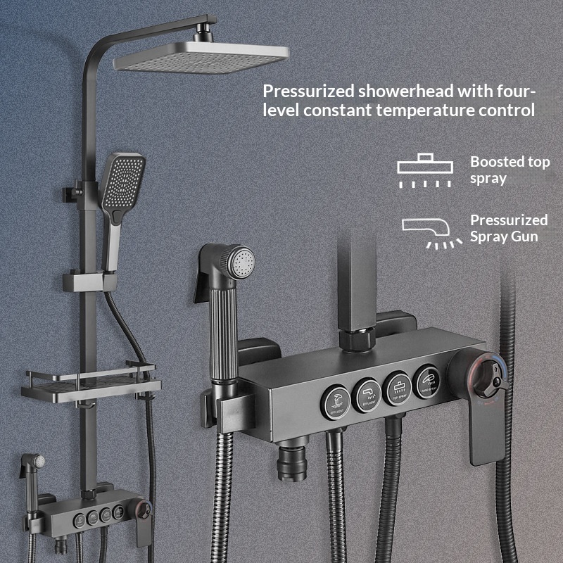 Juego de Ducha de Acero Inoxid - Home Bathroom Set reseña y precio