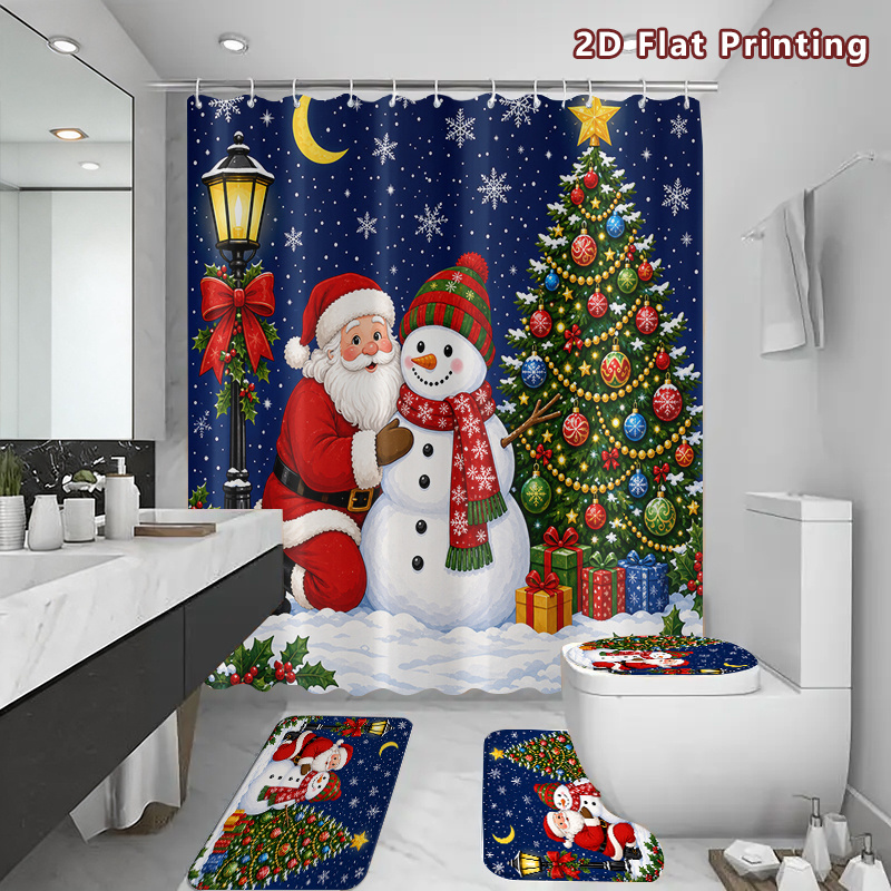 Juego de cortinas de ducha 2D  - Home Bathroom Scene reseña y precio
