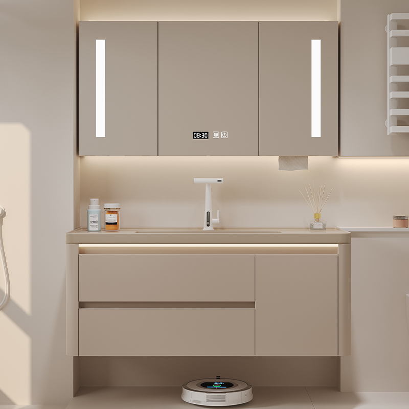 Organizador con espejo para ba - Home Bathroom Partition Wall reseña y precio