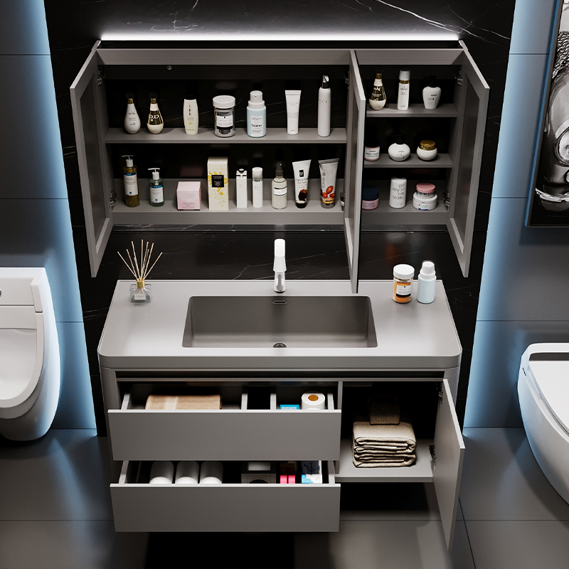 Organizador con espejo para ba - Home Bathroom Partition Wall reseña y precio