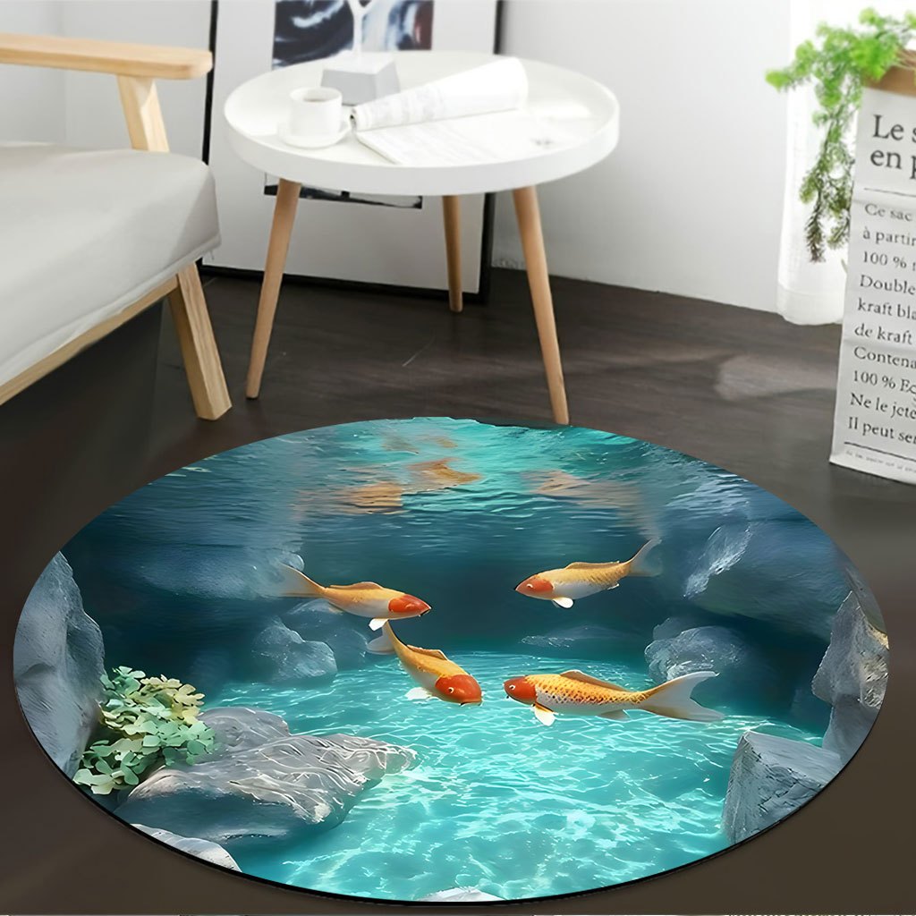 Alfombra redonda con diseño de - Home Bathroom Scene reseña y precio