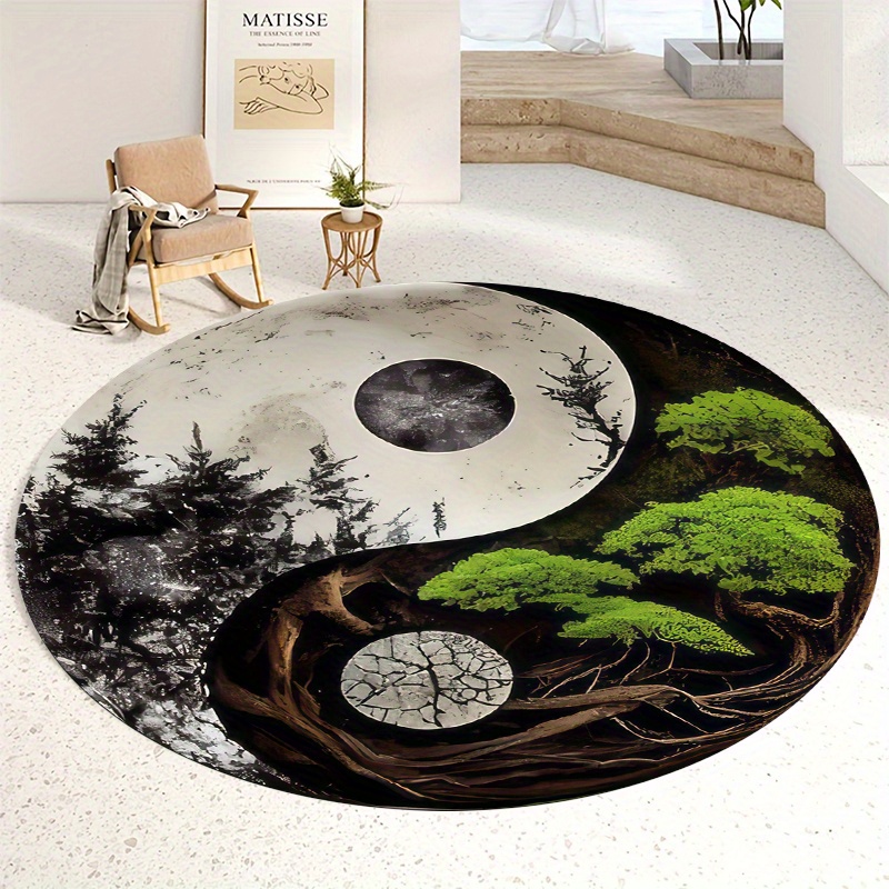 Alfombra redonda de escena noc - Home Bathroom Scene reseña y precio