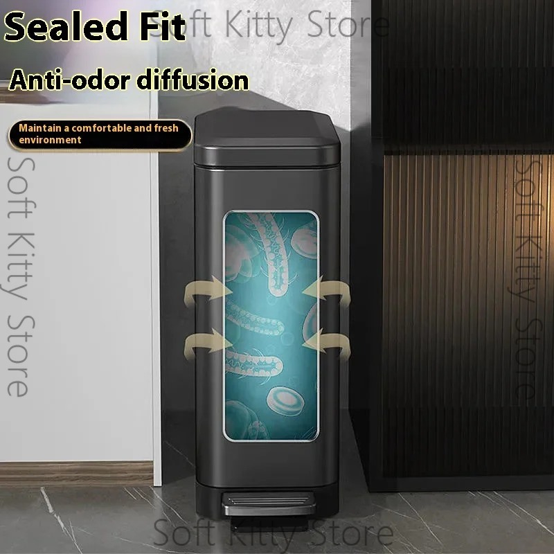 Cubo de Basura de 12/15/18L co - Home Bathroom Trash Can reseña y precio